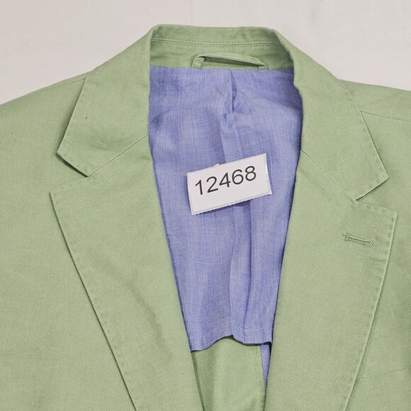 Peter Millar Sport Coat Jacket Men’s XL Blazer Green 2 Button Linen Preppy - Picture 13 of 13